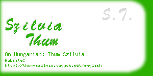 szilvia thum business card